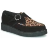 TUK – POINTED CREEPER MONK BUCKLE Noir / Leopard 22