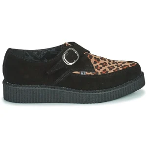 TUK – POINTED CREEPER MONK BUCKLE Noir / Leopard 10