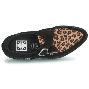 TUK – POINTED CREEPER MONK BUCKLE Noir / Leopard 18