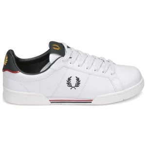 Fred Perry – B722 LEATHER Blanc / Marine 10