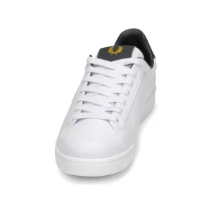 Fred Perry – B722 LEATHER Blanc / Marine 12