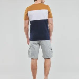 Vêtements Homme Jack & Jones – JJELOGO BLOCKING TEE SS Jaune / Blanc / Marine 13